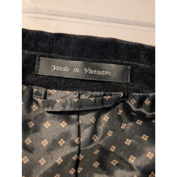 Chaps Slim Fit Black Corduroy Elbow Patch Sports Coat Mens Size 48R - Picture 8 of 13